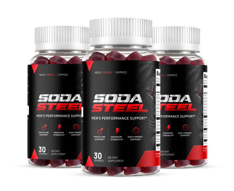 Three bottles of Soda Steel